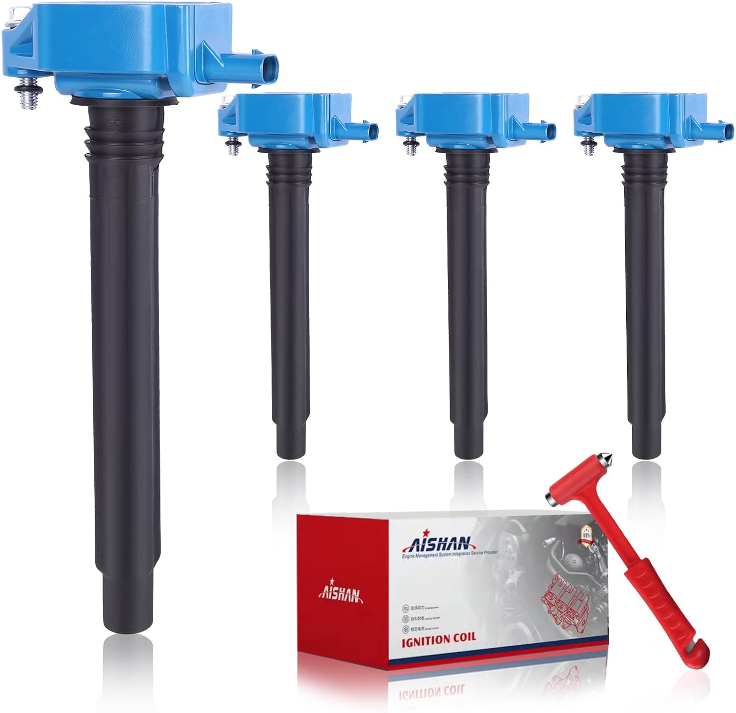 Set of 4 Ignition Coil Pack Compatible with Honda 2003-2007 Accord,2002-2011 Civic,2002-2009 CRV,2003-2011 Element, 2002-2006 Acura RSX & More| Replace# UF311