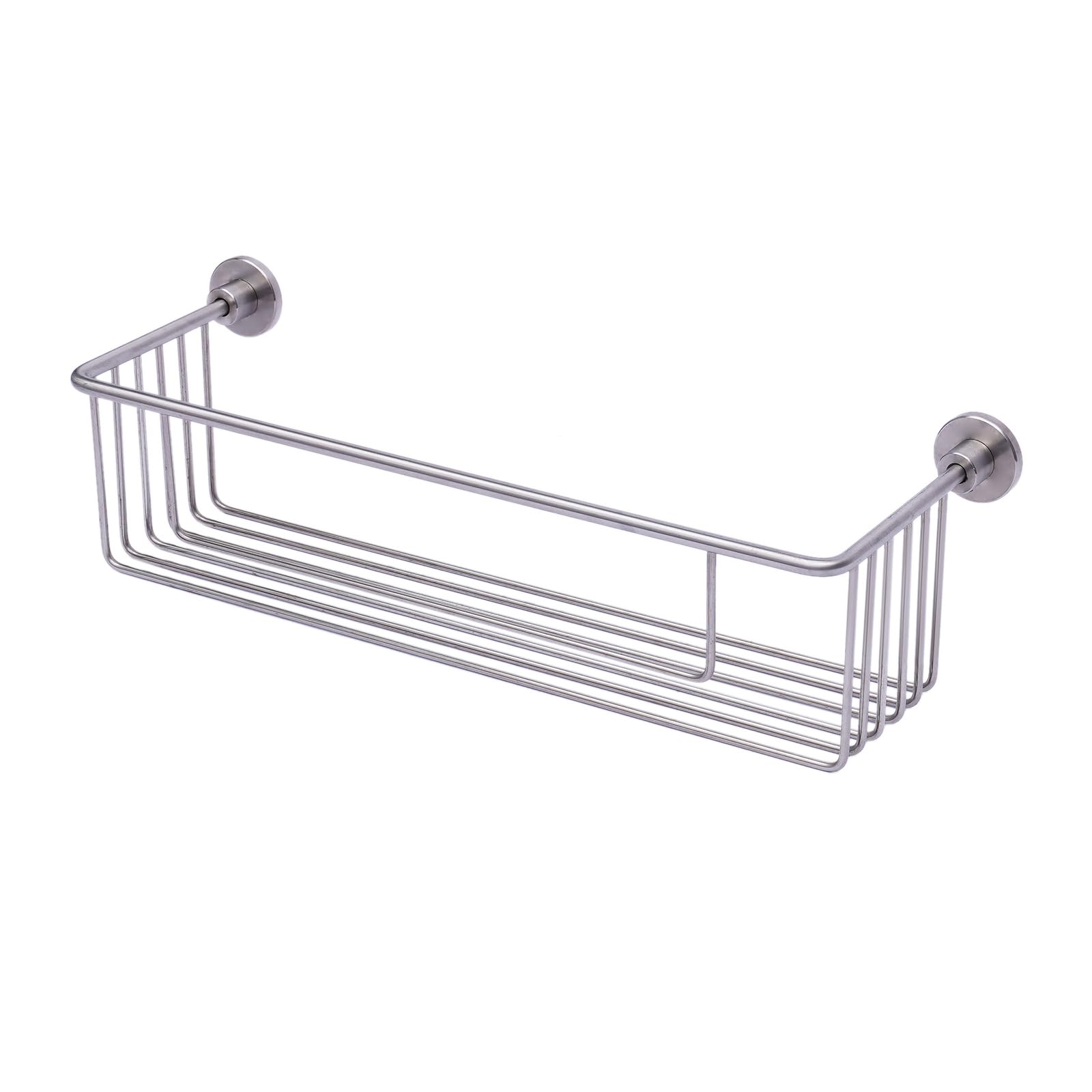 Stainless Steel Bathroom Shelf Wall-mounted Storage Rack Single Layer Basket Bath Shower Caddy Rack for Bathrooms Kitchens Living