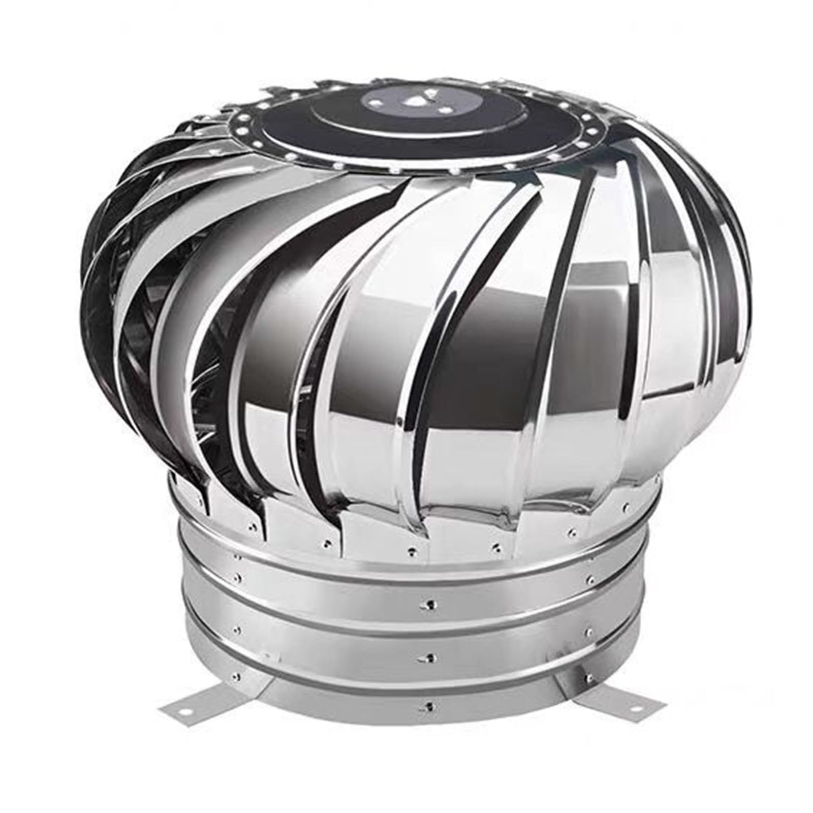 Aérateur De Toit En Acier Inoxydable Pour Turbine, 10-40cm, Rond Extracteur De Cheminée Tournant, Conduit De Fumée Sortie De Toit, Installation Facile(10cm)