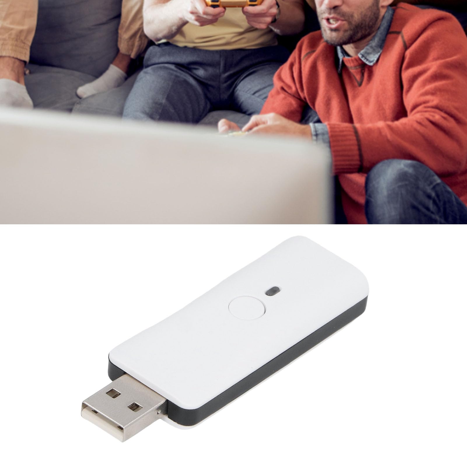 Adapter Kontrolera Bezprzewodowego, Odbiornik Gier USB ze Zintegrowanym Bluetooth V5.3, Plug and Play, Zero Opóźnienia, Konwerter Adaptera Kontrolera Bezprzewodowego dla Konsoli,