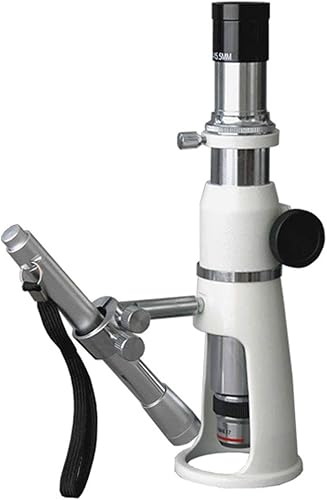 AmScope Microscopio de medición de soporte de mano H50, aumento de 50x, campo de visión de 0.669 in, incluye luz de bolígrafo