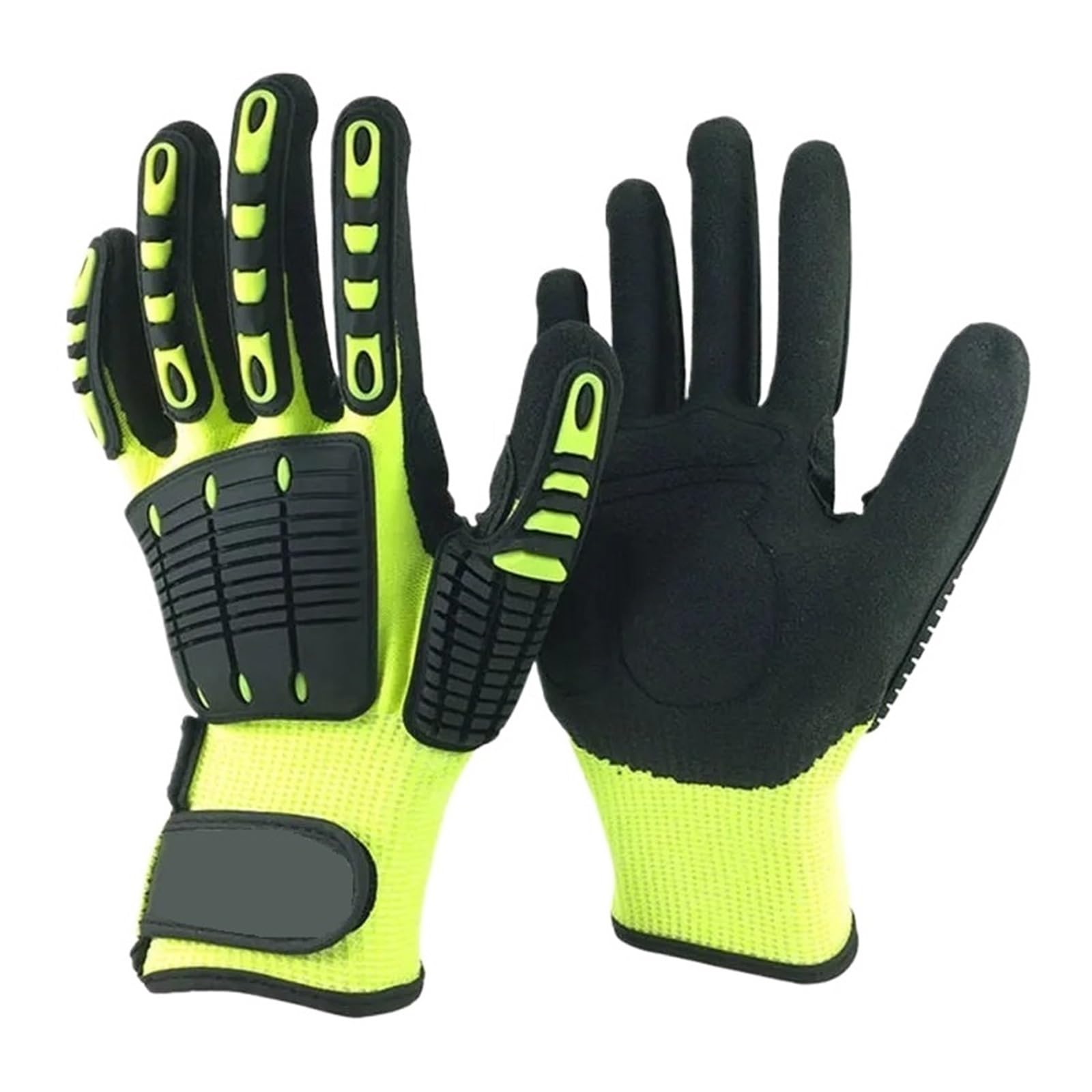 Gants De Coupe Gant De Travail De Sécurité Résistant Aux Coupures, Anti-Vibration, Anti-Impact, Résistant À L'huile, Protection Avec Paume Trempée En Nitrile For Le Travail Confortablement Adapté(S,A)