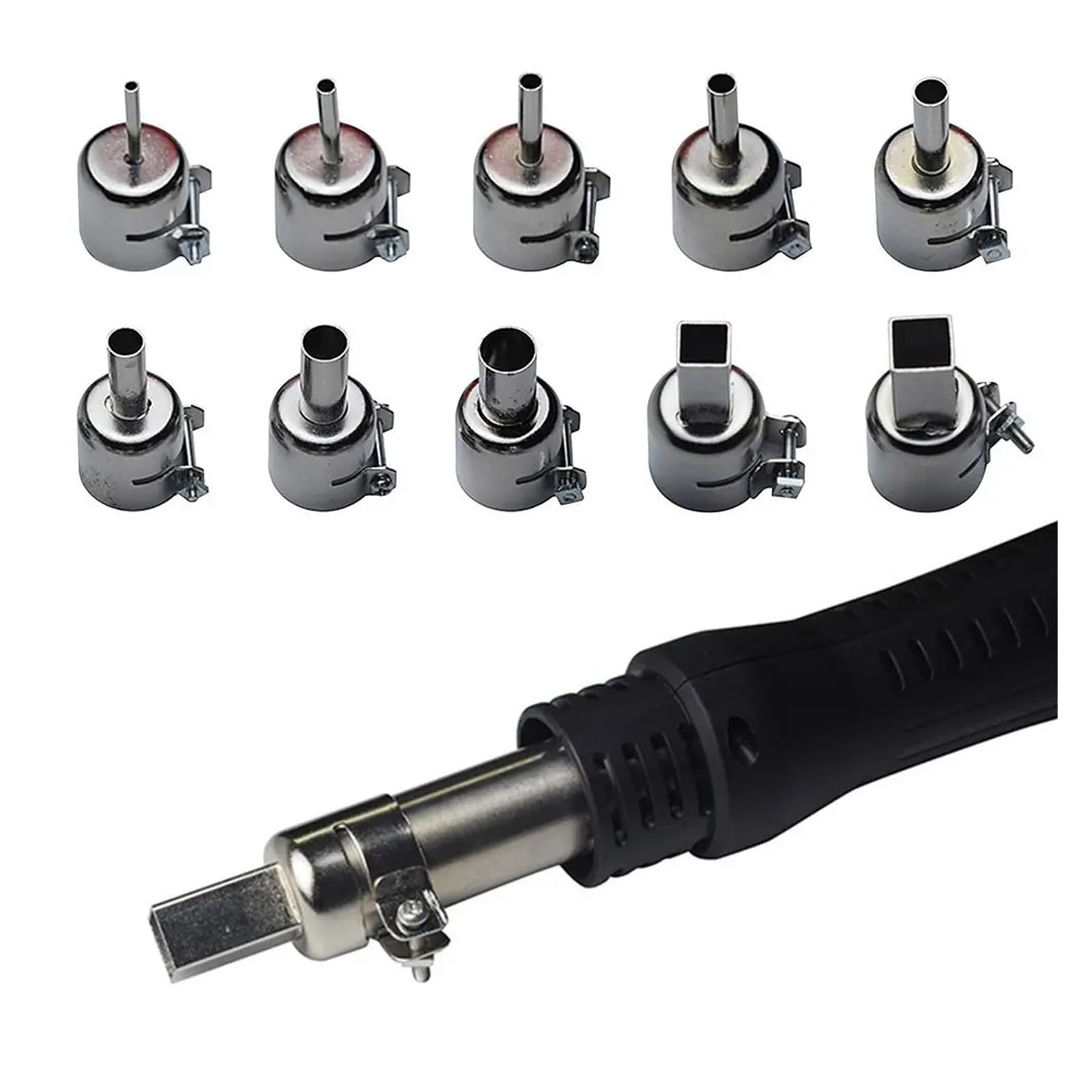 2 ugelli universali per pistola ad aria calda, serie 850, 22 mm, accessori di ricambio, compatibili con stazione di saldatura 858 858A 858D+ 8586