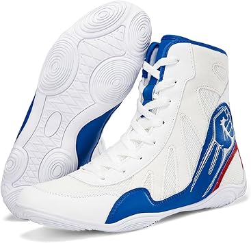 Boxing Shoes - Wrestling Boots Soft Fitness Comfortable Non-Slip Training Competition Shoes for Wrestling Martial Arts Competition Gym