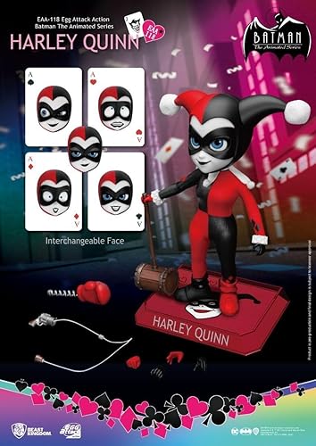 Miniatura 9 de Beast Kingdom Batman The Animated Series Harley Quinn EAA-118 Egg Attack Figura de acción, multicolor