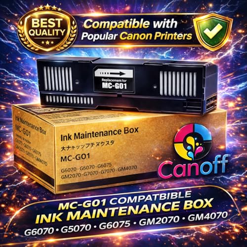 Image of CANOFF MC-G01 Maintenance Cartridge Tank Waste Box Compatible with Canon MAXIFY GX6010 GX6020 GX6030 GX7010 GX7020 GX7021 GX7030 GX7092 Printers (MC-G01 Maintenance Box)