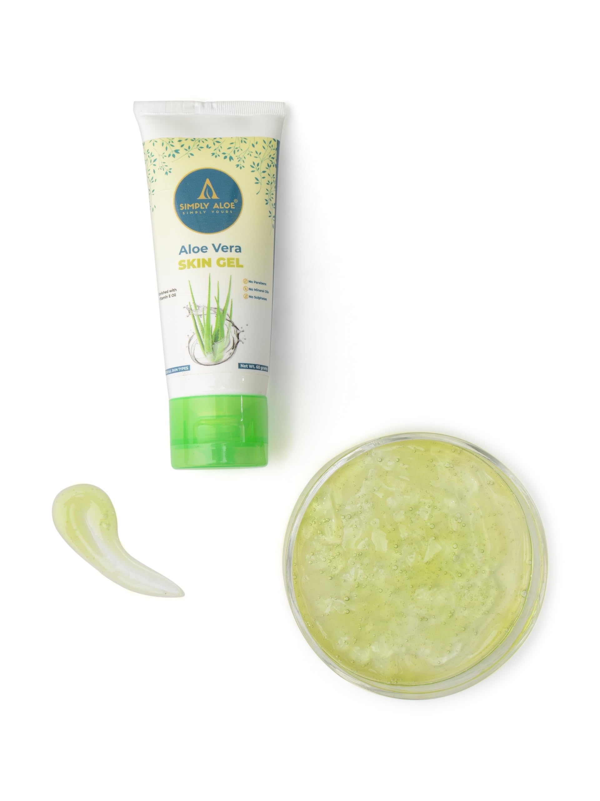 SIMPLY ALOE Aloe Vera Skin Gel | Natural & Pure Aloe Vera Gel for Face&Skin  |