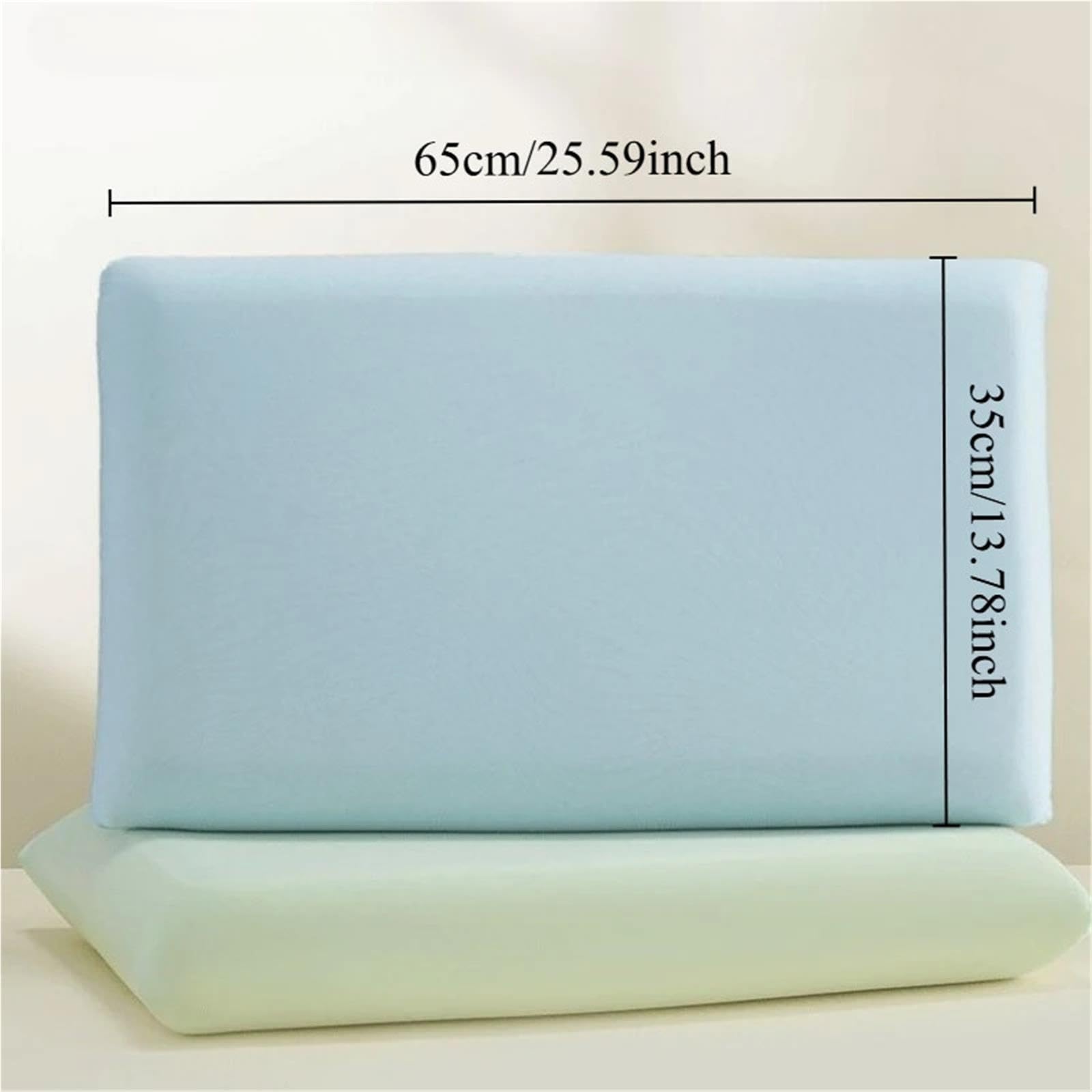 Federe Rinfrescanti Federa in seta stretch color ghiaccio | Le fasce elastiche si adattano perfettamente ai cuscini in memory foam(Blue,4PCS)