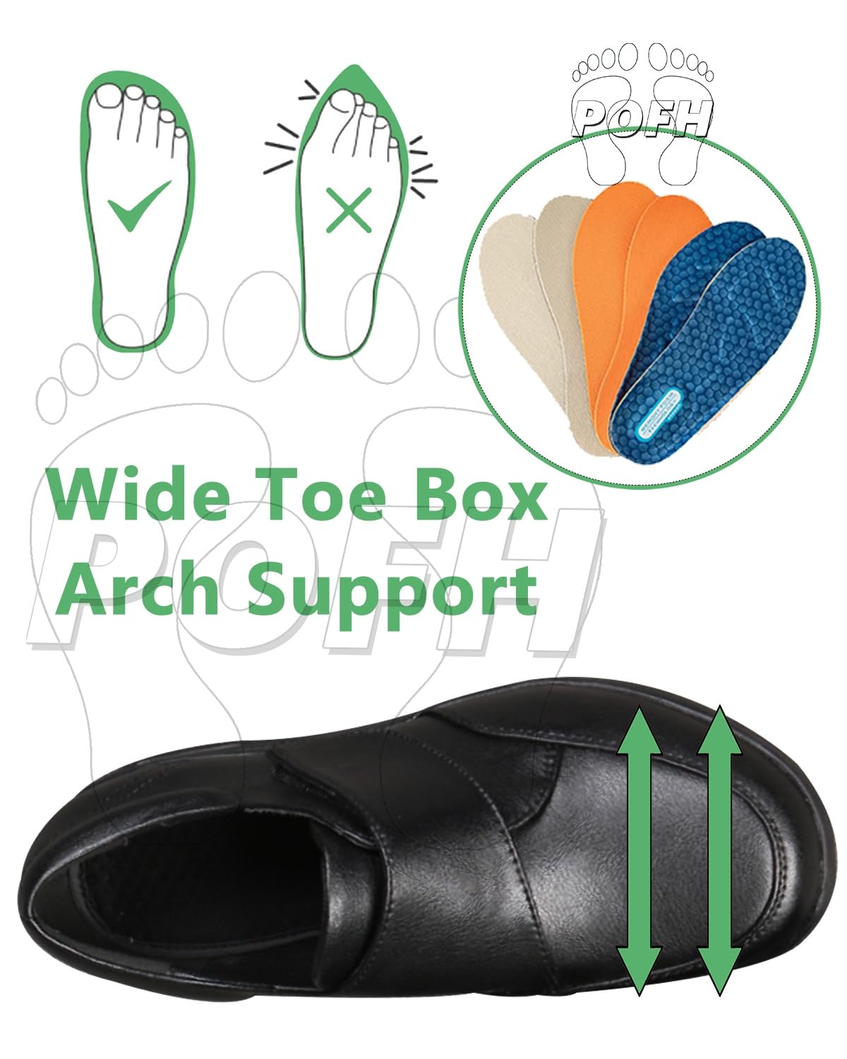 Zapatos ortopédicos Deportivos para Caminar para Mujer Cuero PU Zapato Sport para Hombre Piel Sintética Transpirable y Antiarrugas Zapatos para diabéticos