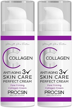 PROCSIN Anti-Aging Etkili Collagen Krem, Ya lanma & K r kl k Kar t , Cilt S k la t r c  & Yenileyici, G nl k Bak m, 50 ML 2 paketi