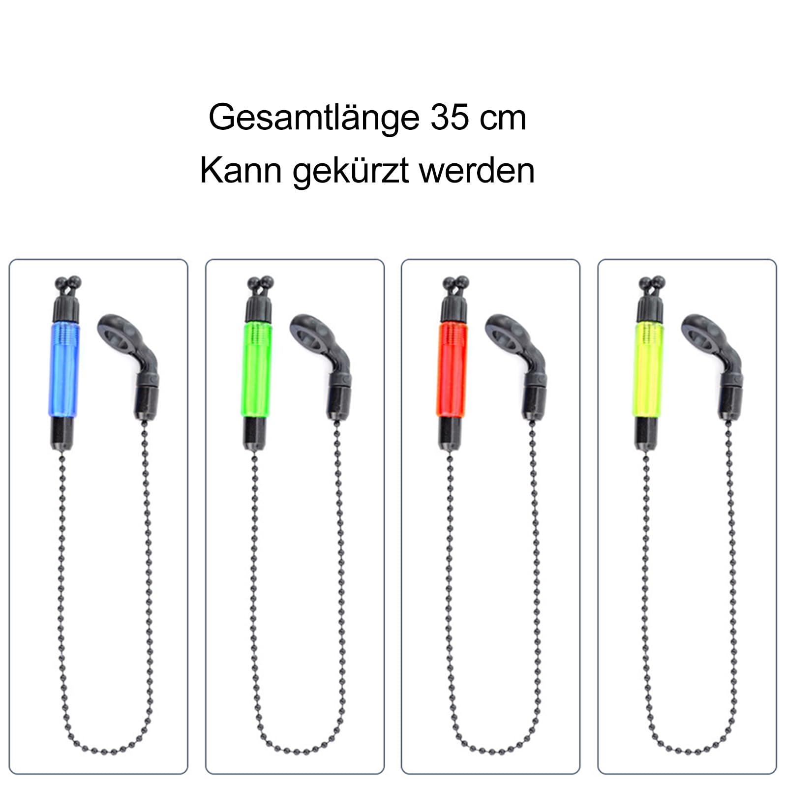 NIYATA 4 PCS Chain Indicateur Morsure de pour Carpe D'Activité, Ecureuil Carpe, Balanciers pour La Pêche à La Carpe, Swinger Peche Carpe, pour La Pêche Nocturne de La Carpe
