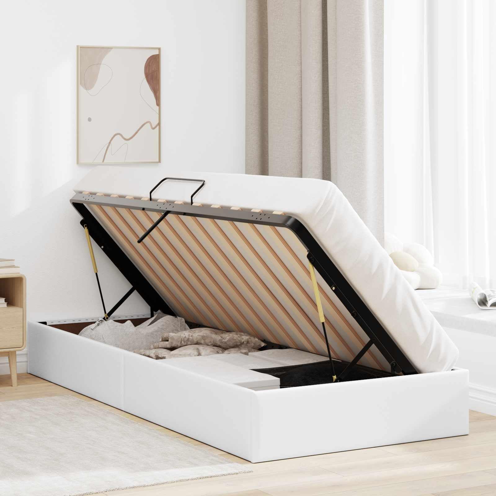Hothingwell Ottoman Postel S Úlo⁄ištěm Bílá 90 x 200 cm
