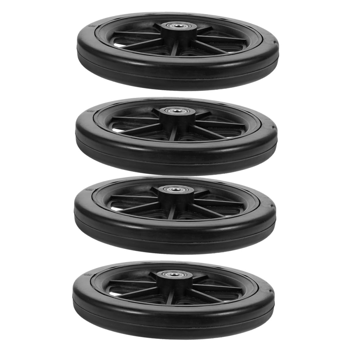 SHOWERORO 2 pares Ruedas Delanteras para Silla de Ruedas con Neumáticos Sólidos Antideslizantes para Andadores Carritos de Compras y Reemplazo de Delanteras