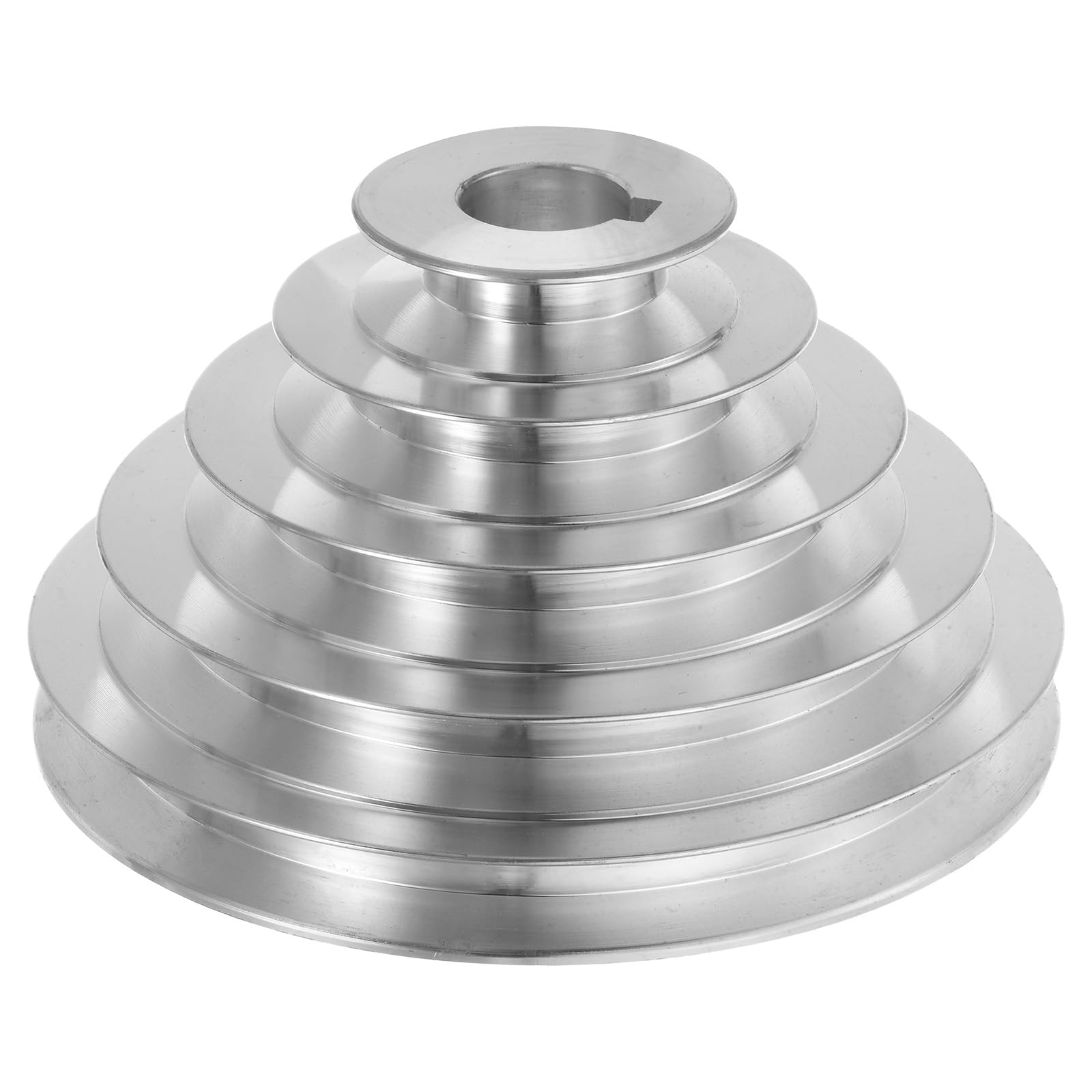 QUARKZMAN Aluminium A-Typ Riemenscheibe Keilriemenscheibe 5 Stufenscheibe Rad 24mm Bohrung 55-150mm Außen Durchmesser für A-Typ Keilriemen 12,7mm Breite Gürtel