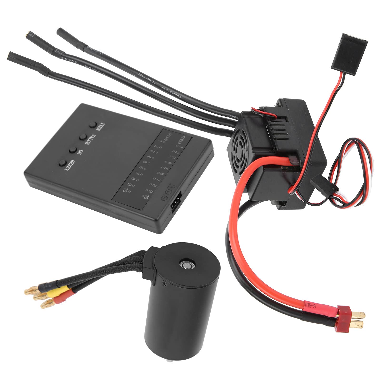 3660 3300KV Motore Brushless Durevole 80A ESC Set Combo Scheda Programmatore per Parti di Automobili RC 1/8 1/10