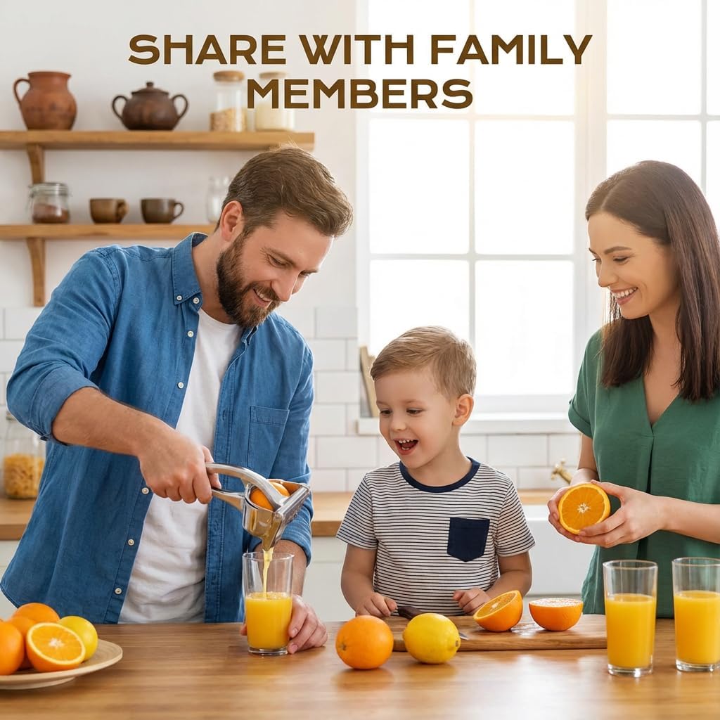 manual juicer hand press – heavy duty aluminum alloy citrus juicer & orange squeezer – commercial grade metal fruit juice squeezer for pomegranate, lemon, and lime – professional handheld juicer press