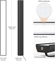 Vista 5 de Paquete de 2 varitas de luz LED para video, Obeamiu kit de varita de iluminación LED de fotografía de 5600K con soporte de trípode de 63