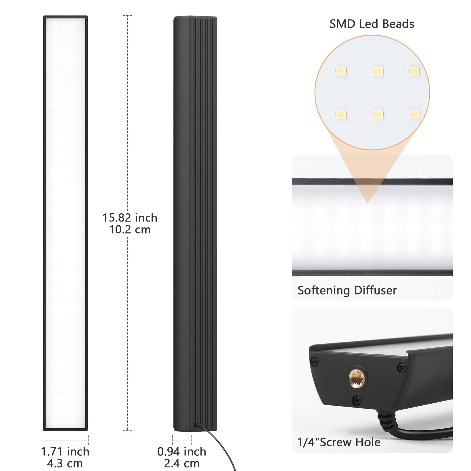 Kit 2 Luci LED Obeamiu 5600K Con Treppiedi 160cm Per Foto, Video, Streaming E Makeup