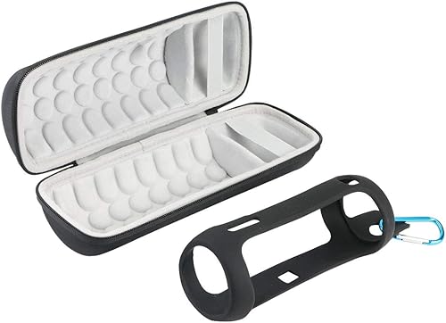 khanka Étui de voyage rigide + étui en silicone de rechange pour haut-parleur Bl