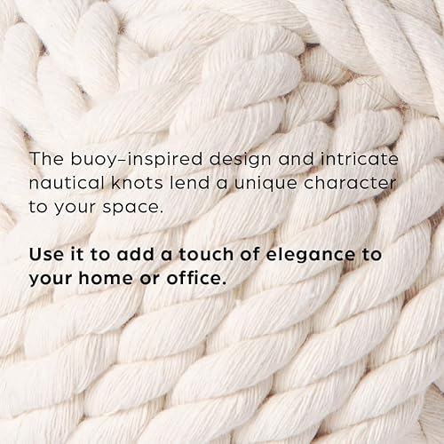 Miniatura 8 de Tope decorativo de puerta de algodón, diseño de nudo náutico, tope de puerta con peso para decoración del hogar, peso de puerta y más, redondo,