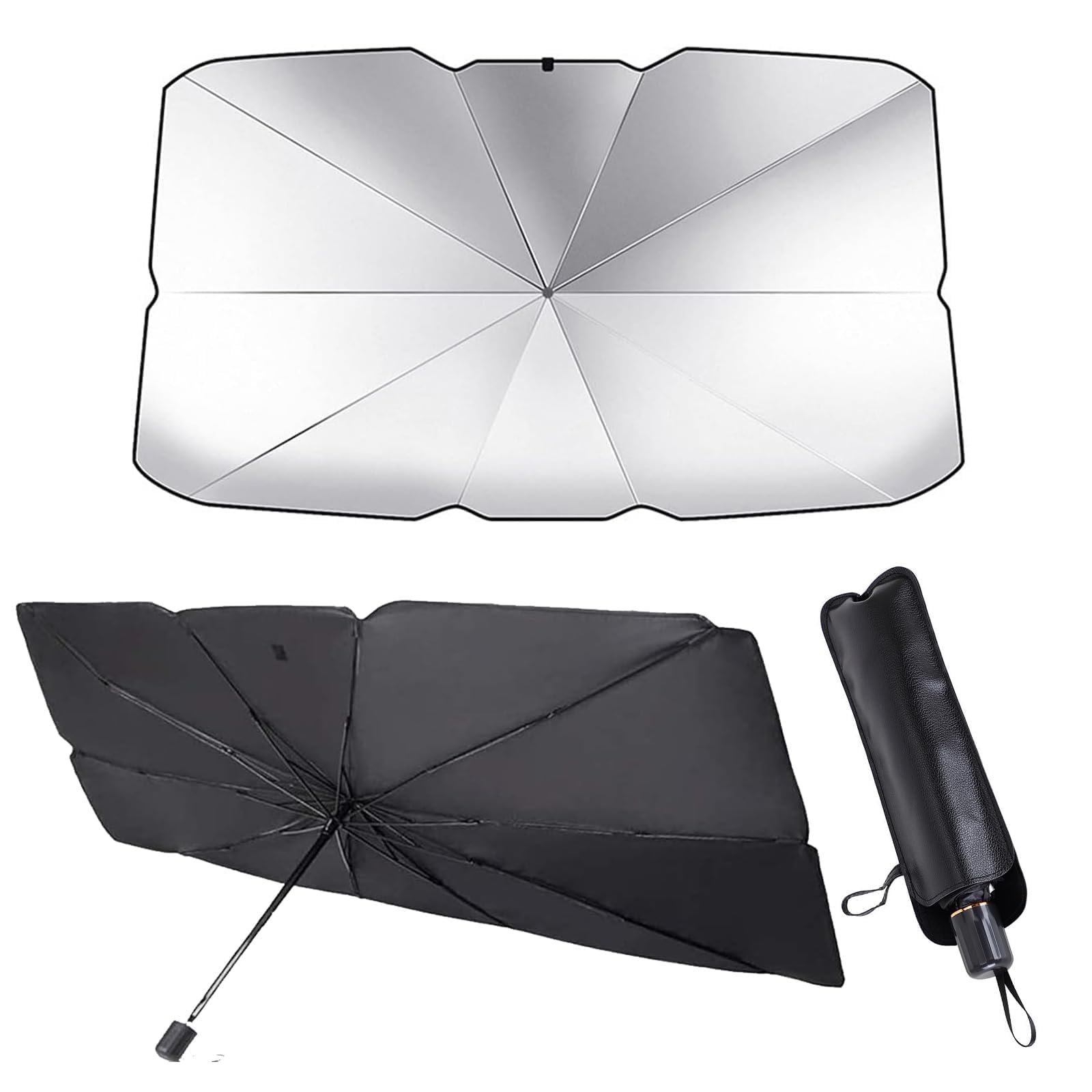 MYRFCSA Car Windshield Sun Shade, for Hyundai Tucson Plug-in Hybrid/NX4 PHEV 2021-2025 Foldable Cover Visor Sunshades and Summer Vehicle Accessories Keep Your Cool,B