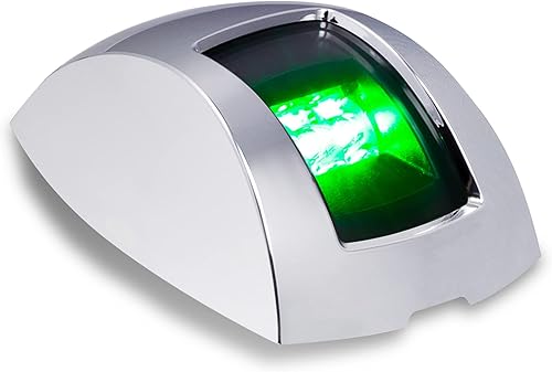 Miniatura 1 de TRUE MODS - Luz de navegación marina LED lateral de estribor verde IP67 impermeable aprobado por USCG resistente a la corrosión 1 milla náutica de