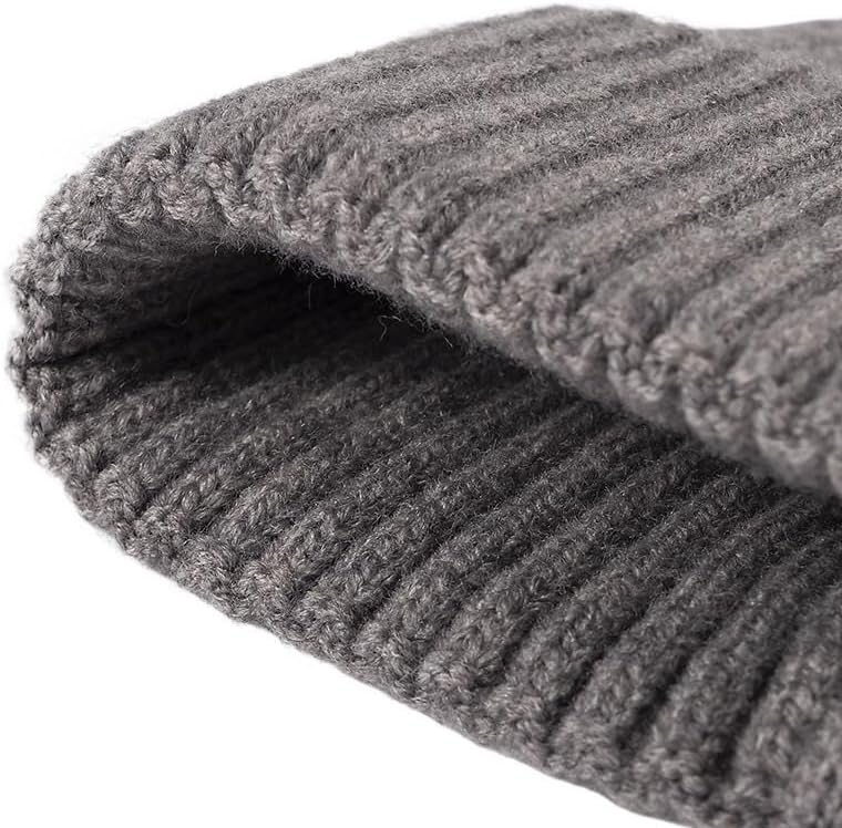 Winter Outdoor Wool Women's Cold Hat Black Brimless Warm Thick Knitted Hats