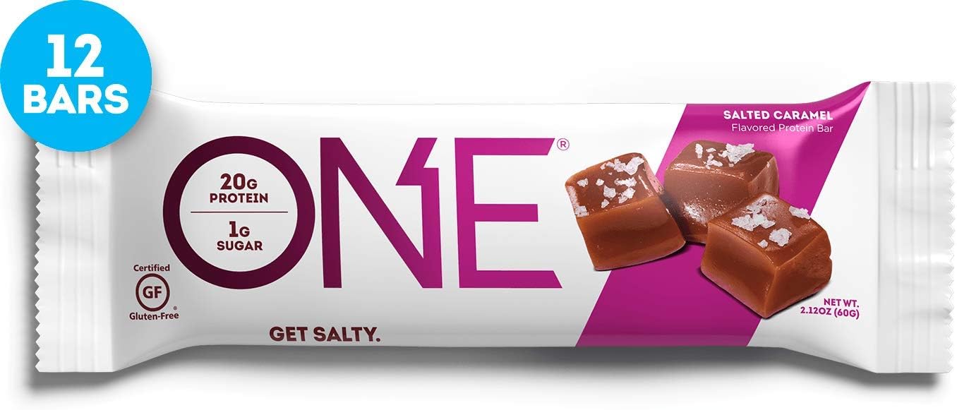 Oh Yeah Nutrition One Bar Supplement, Salted Caramel, 12-Piece