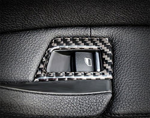 Amazon | カーボンファイバーインテリア車のドア窓スイッチボタン