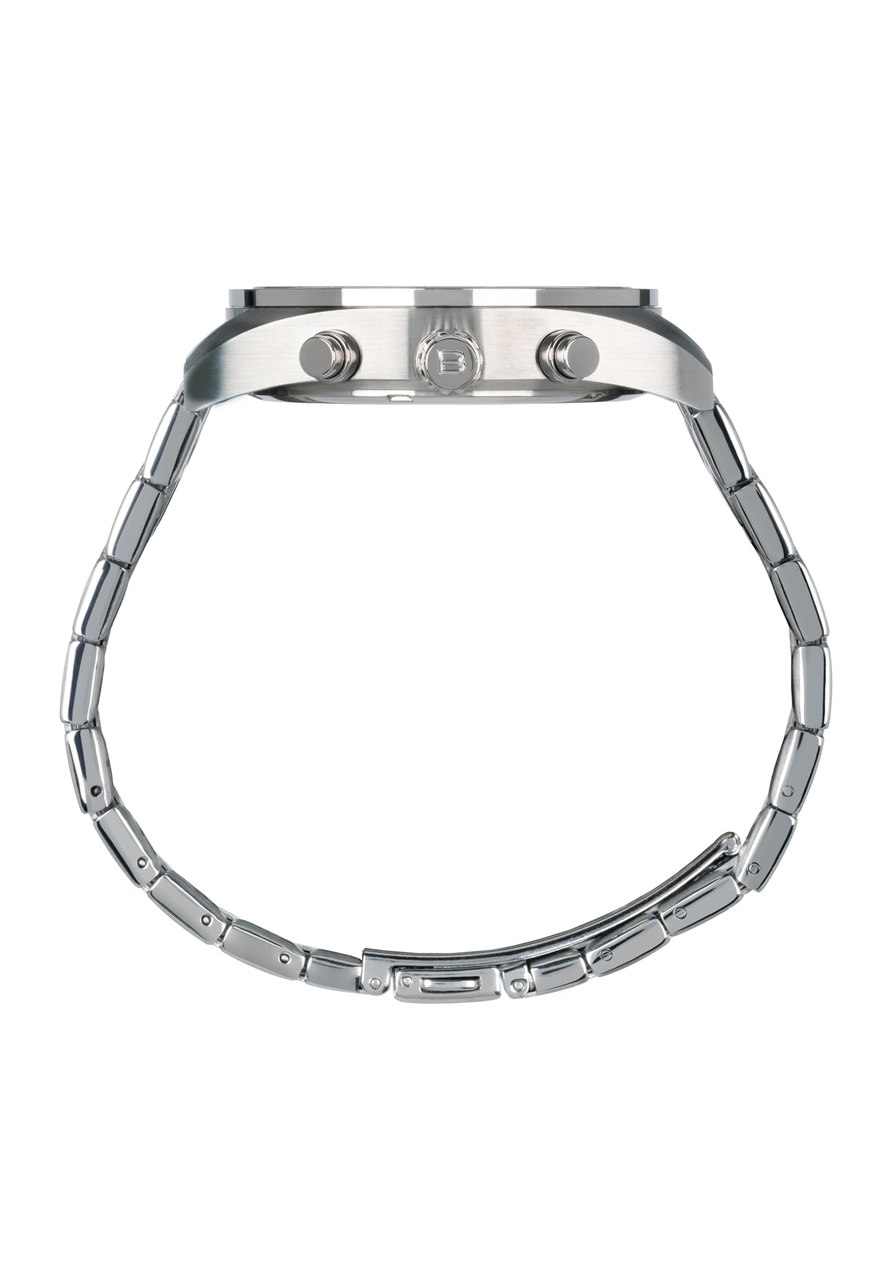 Breil, Collezione Sky Volt, Cronografo Uomo Ispirato al Mondo dell'Aviazione, Cassa 42 mm in Acciaio Bilux, Vetro Minerale, Bracciale in Acciaio 5 Maglie, Chiusura con Pulsanti