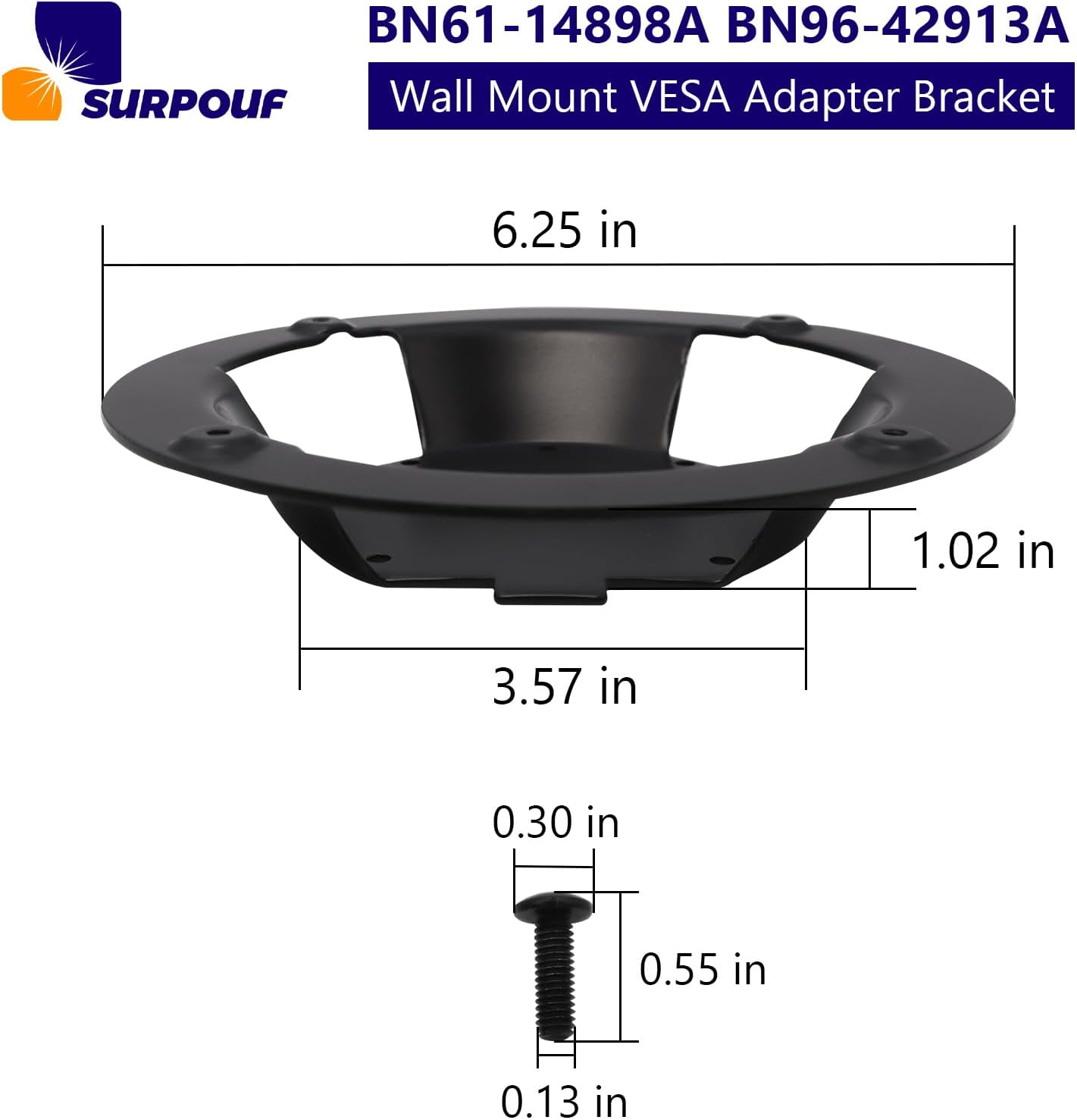 BN61-14898A BN96-42913A Wall Mount VESA Adapter Bracket for Samsung Odyssey G6 G7 27/28/32/49'' Monitor C49HG90DM C49J890DK C49RG90SS S49A950UI C32G75TQS C32HG70QQ S32BG650E S32BG652E S32BG654E
