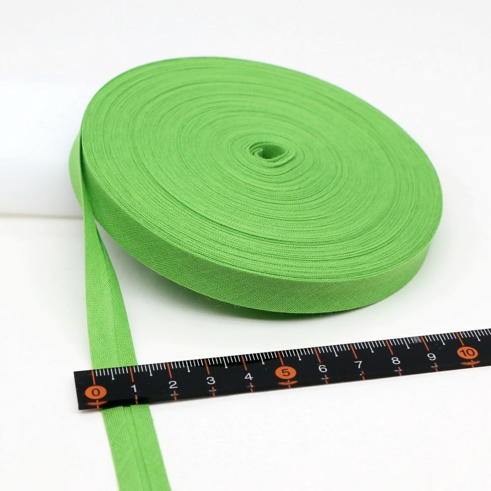 100% Cotton Bias Binding Tape 1/2 Inch Single Fold Sewing Craft Roll Bundle 12mm (White,5 Yards)