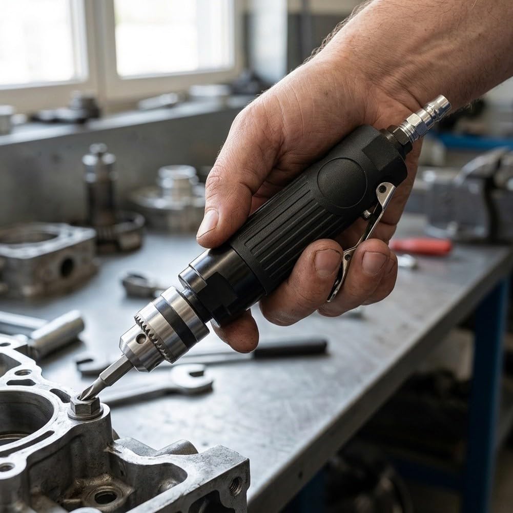 per trapano Pneumatico Dritto 3/8" 2500RPM Ergonomico per trapano(Manual chuck)