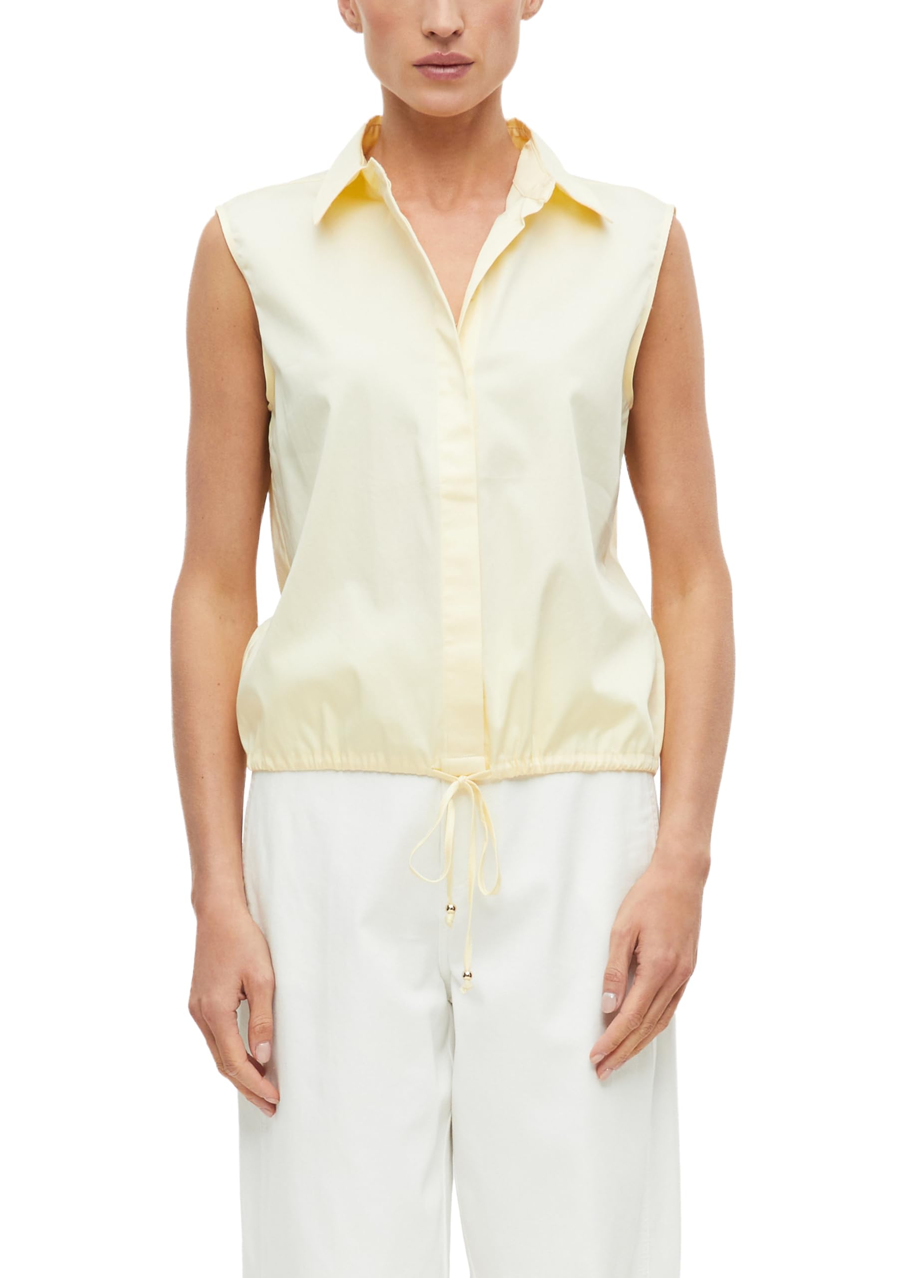 s.Oliver Women's 2179017 Blouse with Drawstring (Pack of 1), Yellow, 18