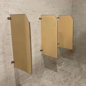 PUMPIE Urinal Screen Toilet Partition, Waterproof Urinal Divider for Mens Toilet Toilet Partition Board, Wall-Mounted Urinal Partition, for Home Office Restaurant Hotel Color 2Pcs