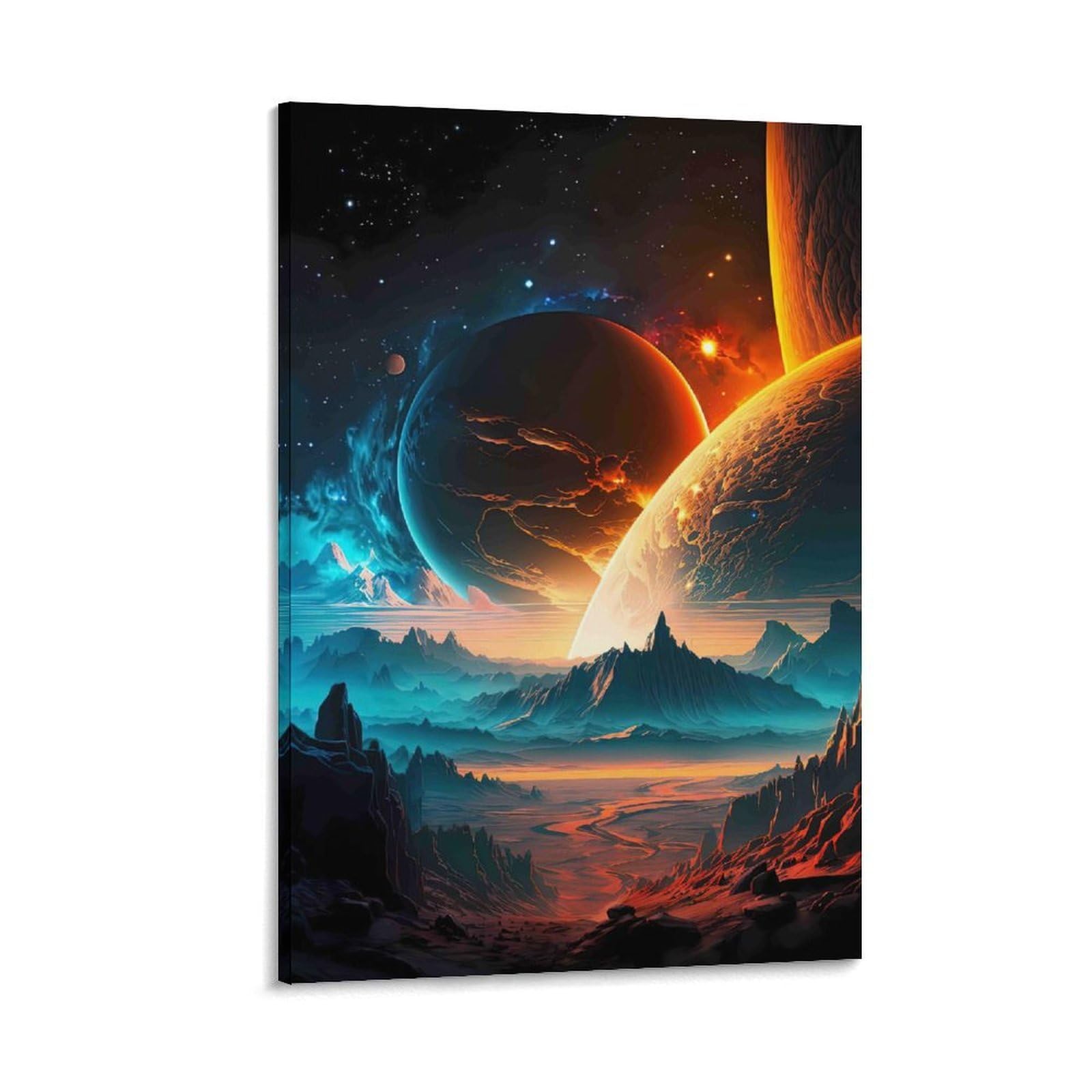 Galaxy Starry Sky 3D Printed Canvas Wall Art Cosmic Nebula Decor nan