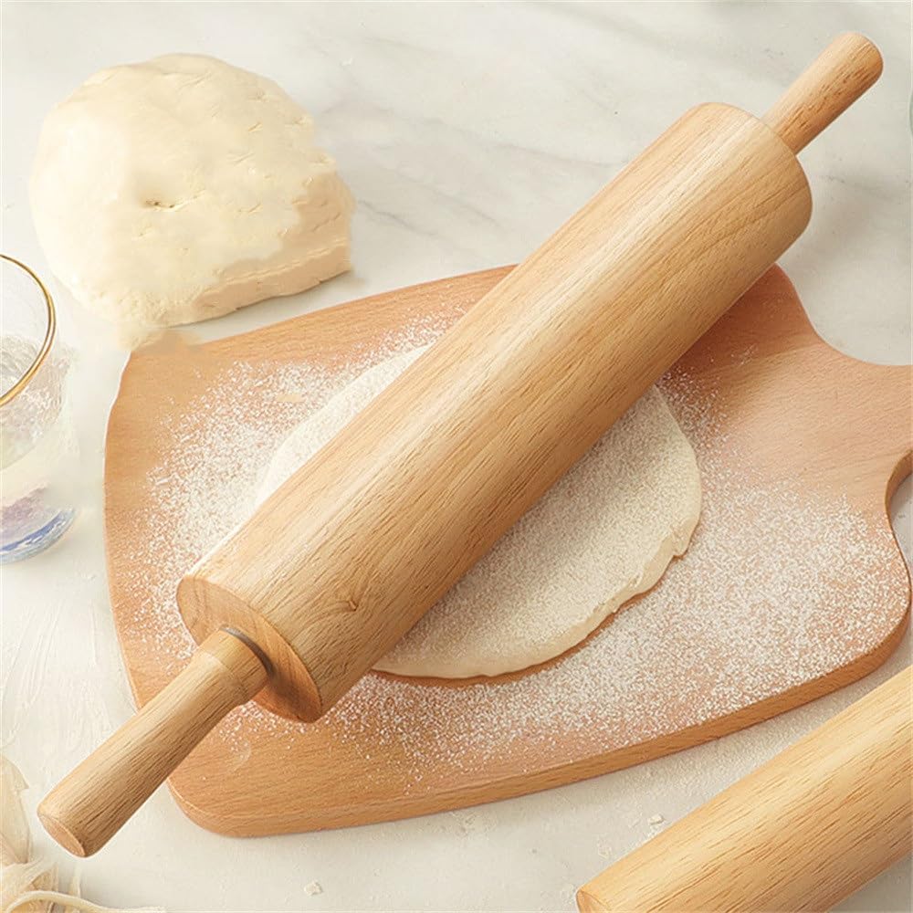 Amazon | 麺棒 木製めん棒家庭用めん棒 調整可能なローラーピン