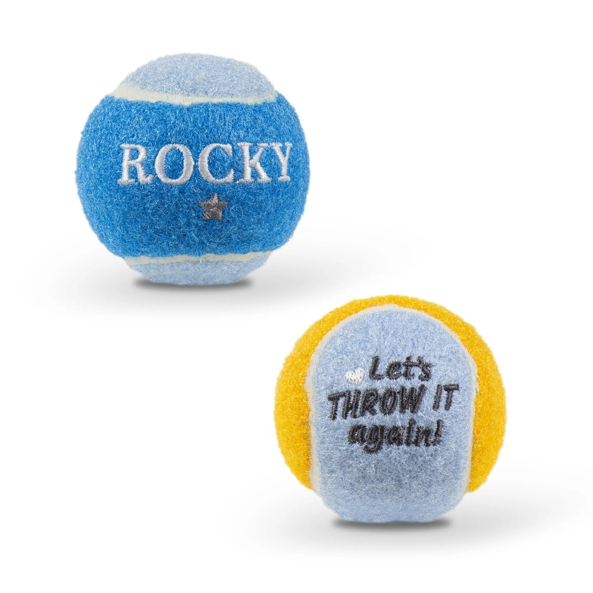 History & Heraldry Personalised Dog Balls – Pet Toy for Fun & Play – Durable, Chew-Resistant Fetch Balls for Small, Medium & Large Dogs (Rocky)