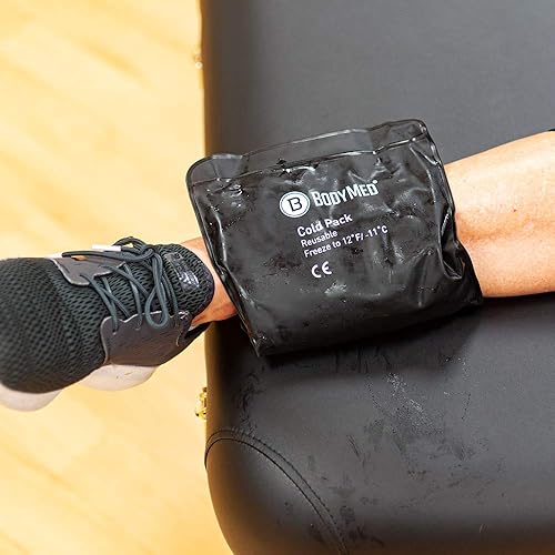 Miniatura 7 de BodyMed Paquetes fríos de uretano negro resistente, bolsa de hielo flexible reutilizable para lesiones - Paquete de gel frío - Tamaño estándar, 14