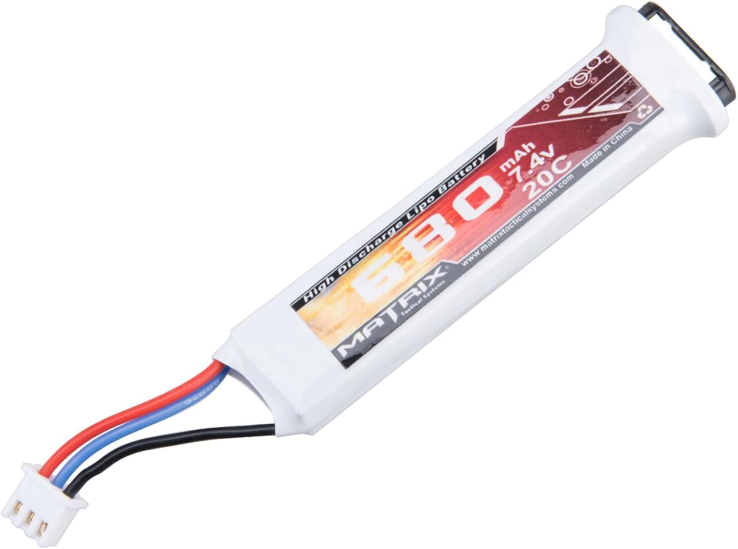 Evike Airsoft - Matrix 7.4v 680mAh LiPo Battery for Tokyo Marui AEP Airsoft AEGs