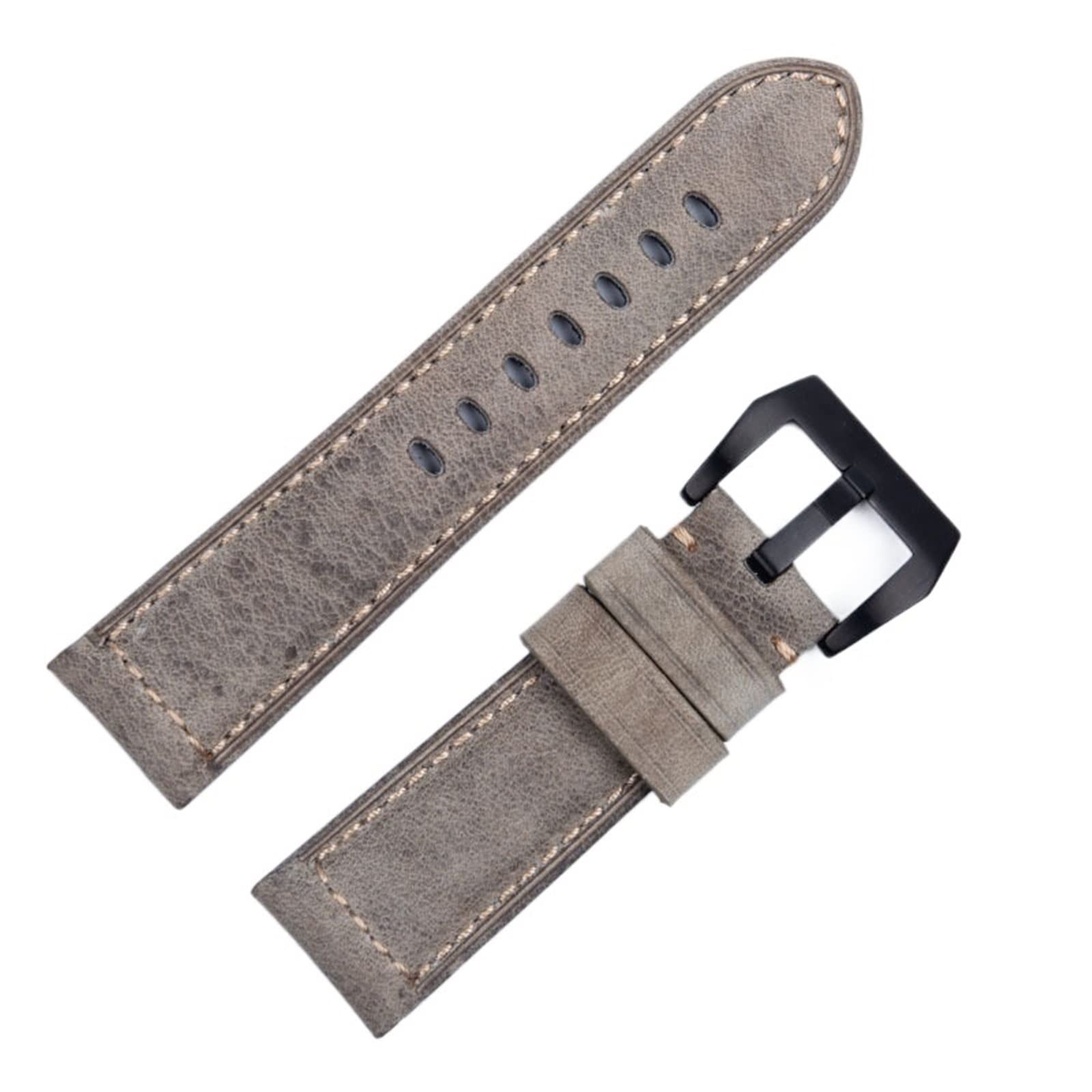 Accessori per cinturini fatti a mano Cinturino vintage retrò in vera pelle Crazy Horse da 24 mm, per fibbia ad ardiglione Panerai