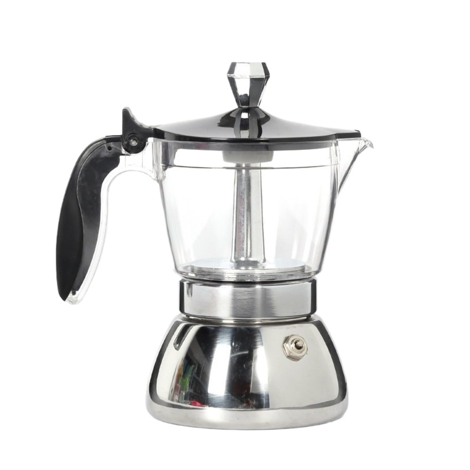 Genérico Cafetera Universal De Acero Inoxidable Moka Pot 4/6 Tazas(6 Cups)