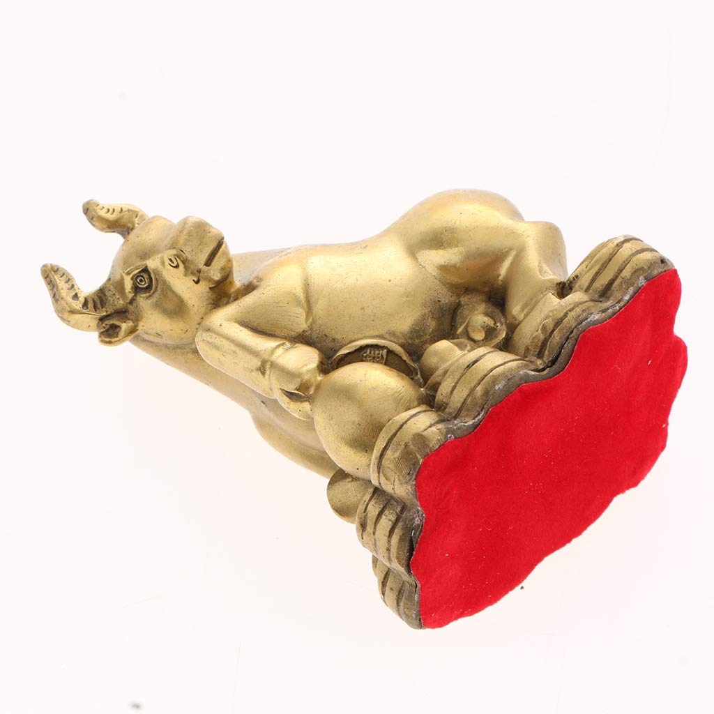 Messing Chinesische Tierkreiszeichen Sternzeichen Figur Tierfigur Feng Shui Reichtum Glücksbringer Ornamente - Ochse