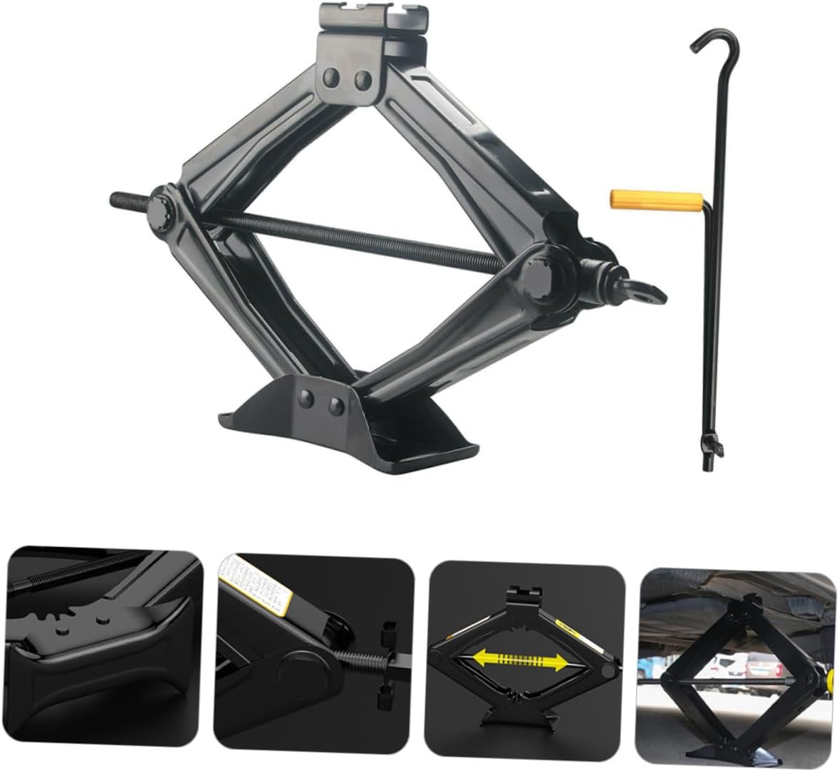 ULTECHNOVO 5 Ton Hand Cranking Scissor Jack Tire Repair Tool Auto Car Jack Portable Vehicle Lift for Emergency Tire Change and Auto Maintenance Random Color