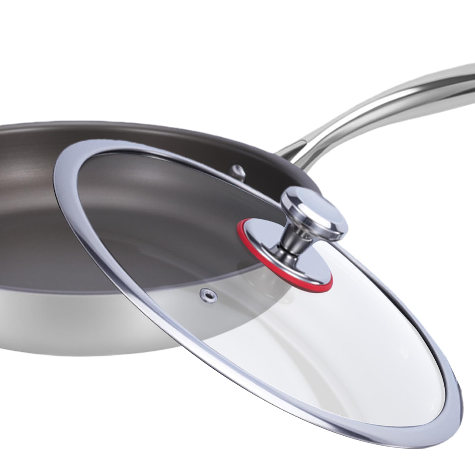 Sartén de Titanio Accesorios de Cocina Antiadherentes | Cacerola Para Guisos De Cocina Para Cocineros Principiantes Familias Preparar Comidas Huevos Tortillas Carnes Camping Viajes