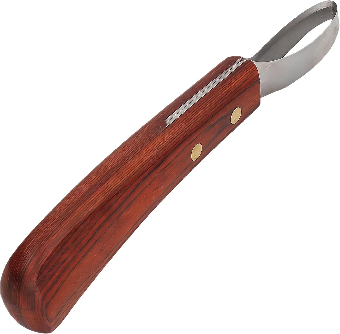 Horses Hoof Tool with Wooden Handle Non-Slip Equine Supplies | Hoof Farrier Tool for Horse for Cleaning Grooming Dairy Barn Ranch Farrier Veterinarian Equestrian