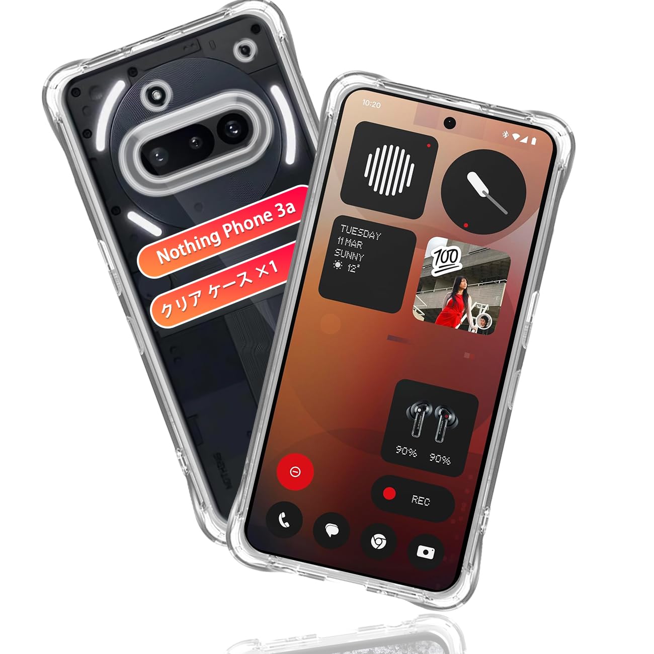 対応 Nothing Phone 3a ケース 保護ケース *1枚 【米軍MIL規格取得 耐衛撃】 用 Phone 3a カバー 透明 スマホ 滑り止め 四隅エアクッション 黄変防止 ワイヤレス充電 薄型 軽量 シリカゲル 用 Nothing Phone3a 保護カバー 高い透明度 柔軟で変形しない 取付簡単 全面保護