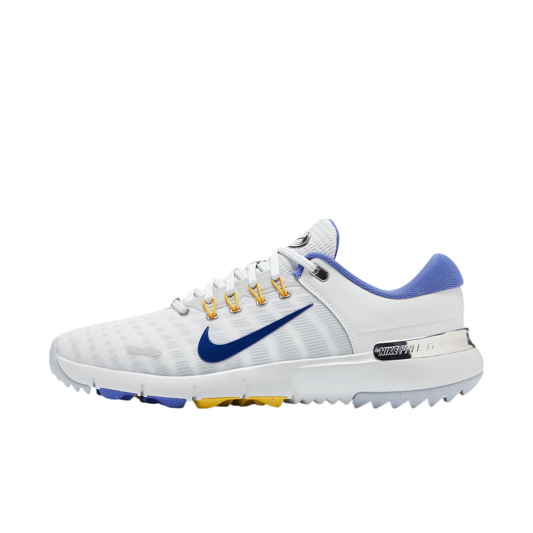 Nike Free Golf Men's Golf Shoes (FZ8795-002, Pure Platinum/University Gold/Wolf Grey/Astronomy) Size 8