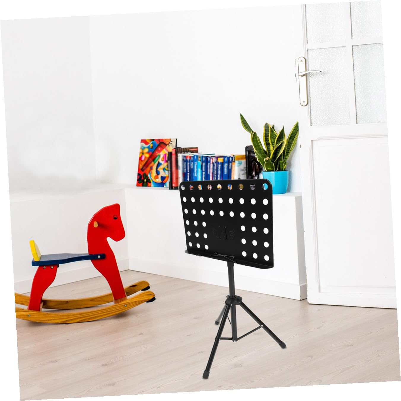 Alipis Atril para Partituras Plegable y Ajustable de Acero y Abs, Soporte Portátil Negro para Guitarra, Violín y Música, Adecuado para Partituras, Libros y Tablets, Uso en Conciertos