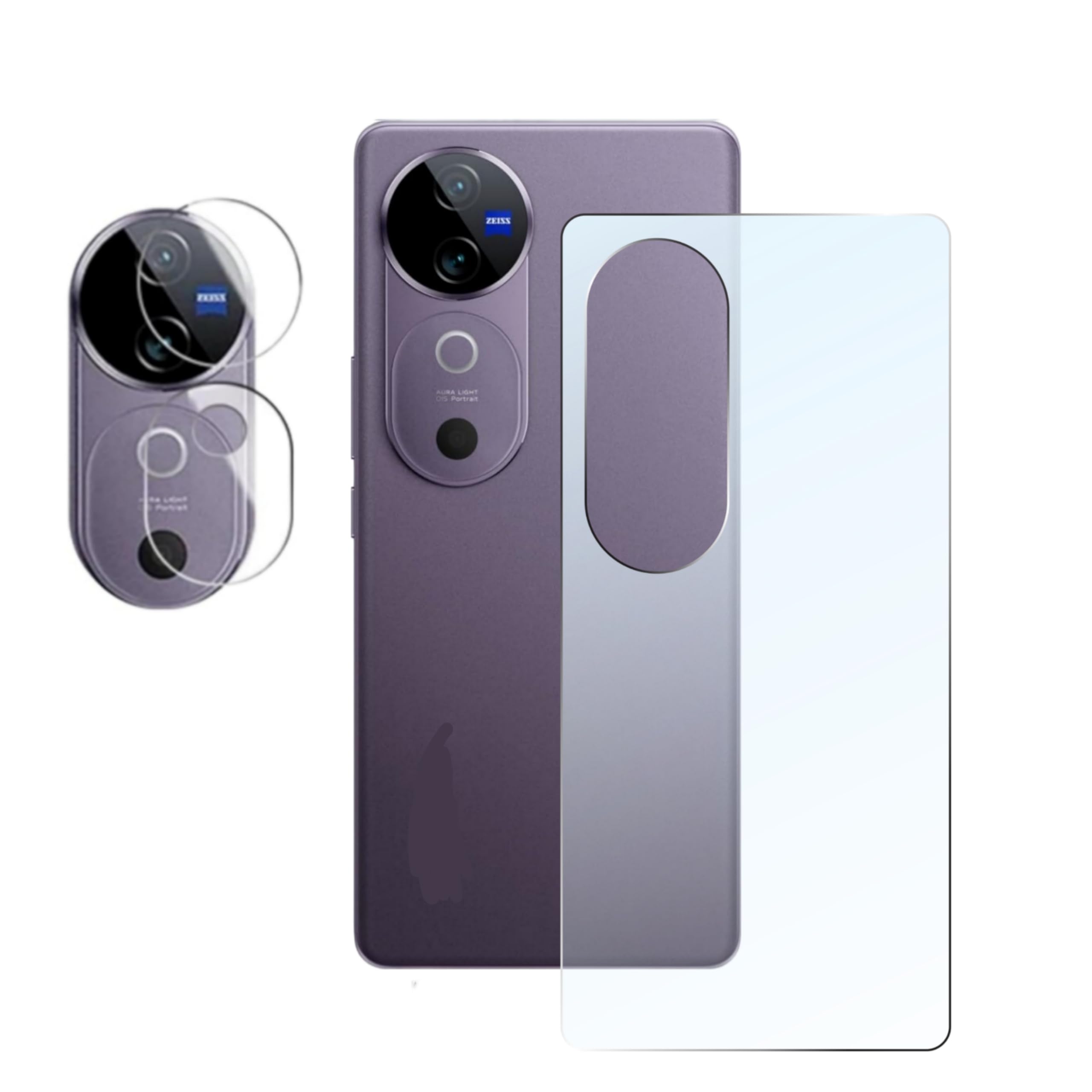 vivo V40 pro Back Tempered glass With Camera lens protector and easy installation kit (B0DBV1MZND) Amazon Price History, Amazon Price Tracker